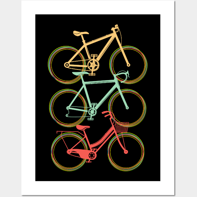 Cycling Lovers Bicycle Cranky Wall Art by MintaApparel